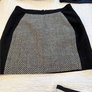 J. Crew Black and White Mini Skirt